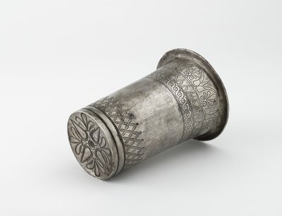 Silver beaker with incised decoration, 5th century BC by Thracian